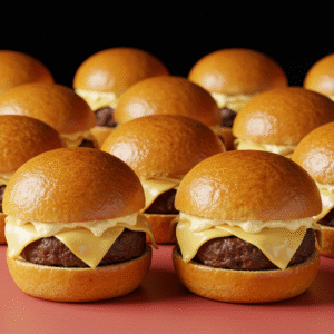 Mini Burger Buns with Romy Cheese